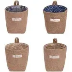 4 pack Foldable Cotton Linen * Storage Basket - * and Home Decorative Bag - 5.1x4.5in/13x11.5cm