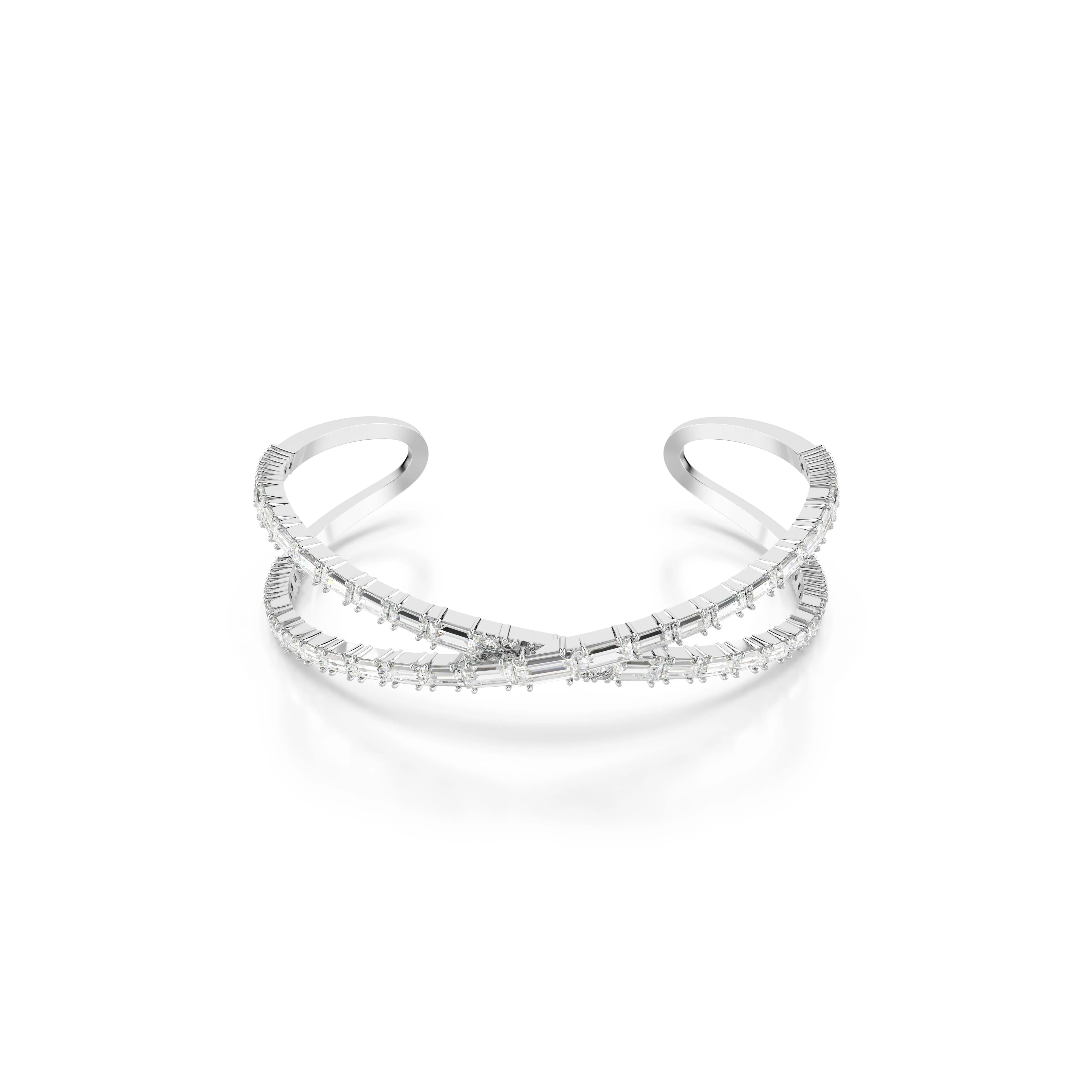 Swarovski Hyperbola Cuff Infinity White Rhodium Plated