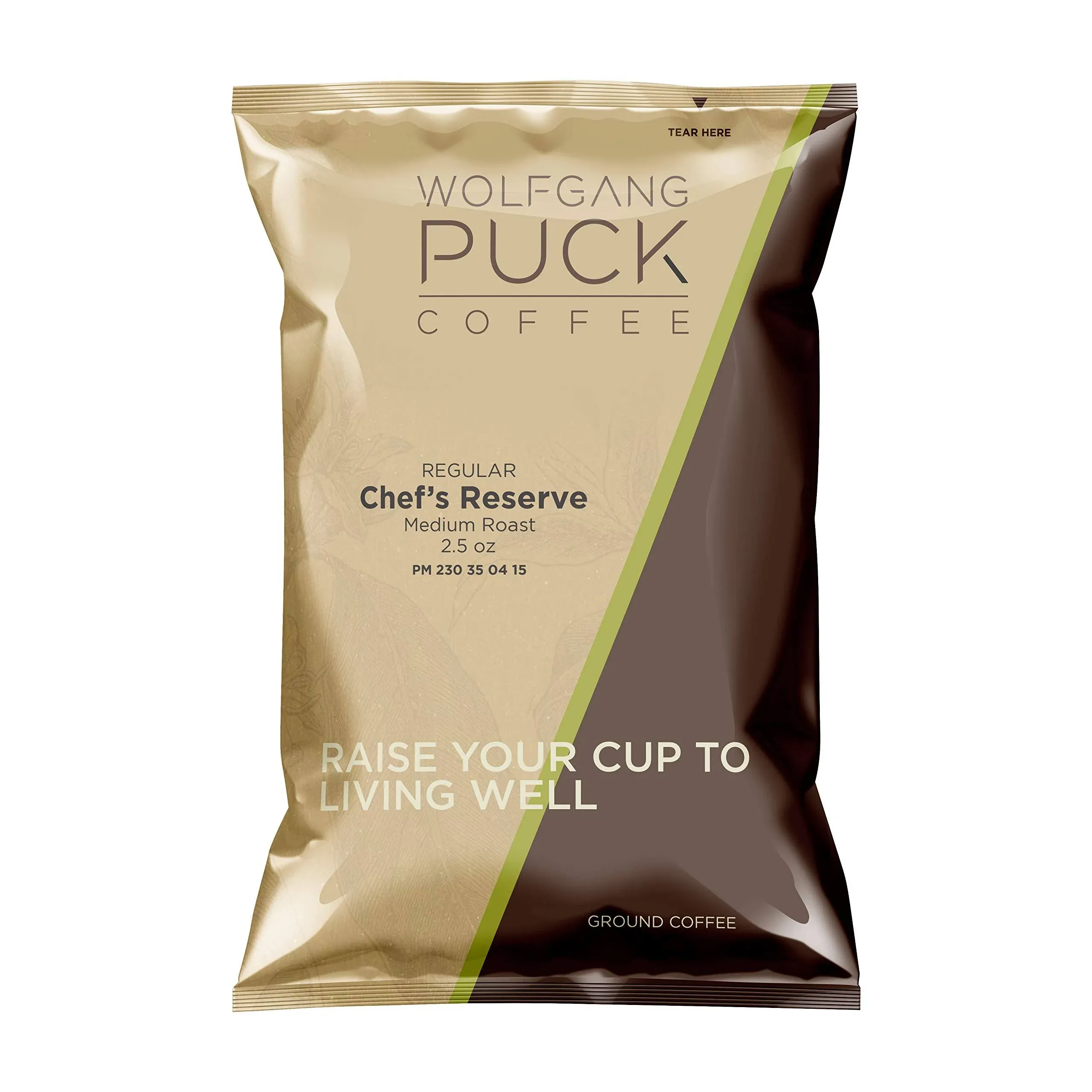 Wolfgang Puck Coffee, Chef's Reserve Decaf, 2.5 Ounce Portion Packs, 18 Count