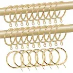 28 pcs 1.5-Inch Inner Diameter Metal Drapery Rings Curtain 1.5inch-28pcs Gold