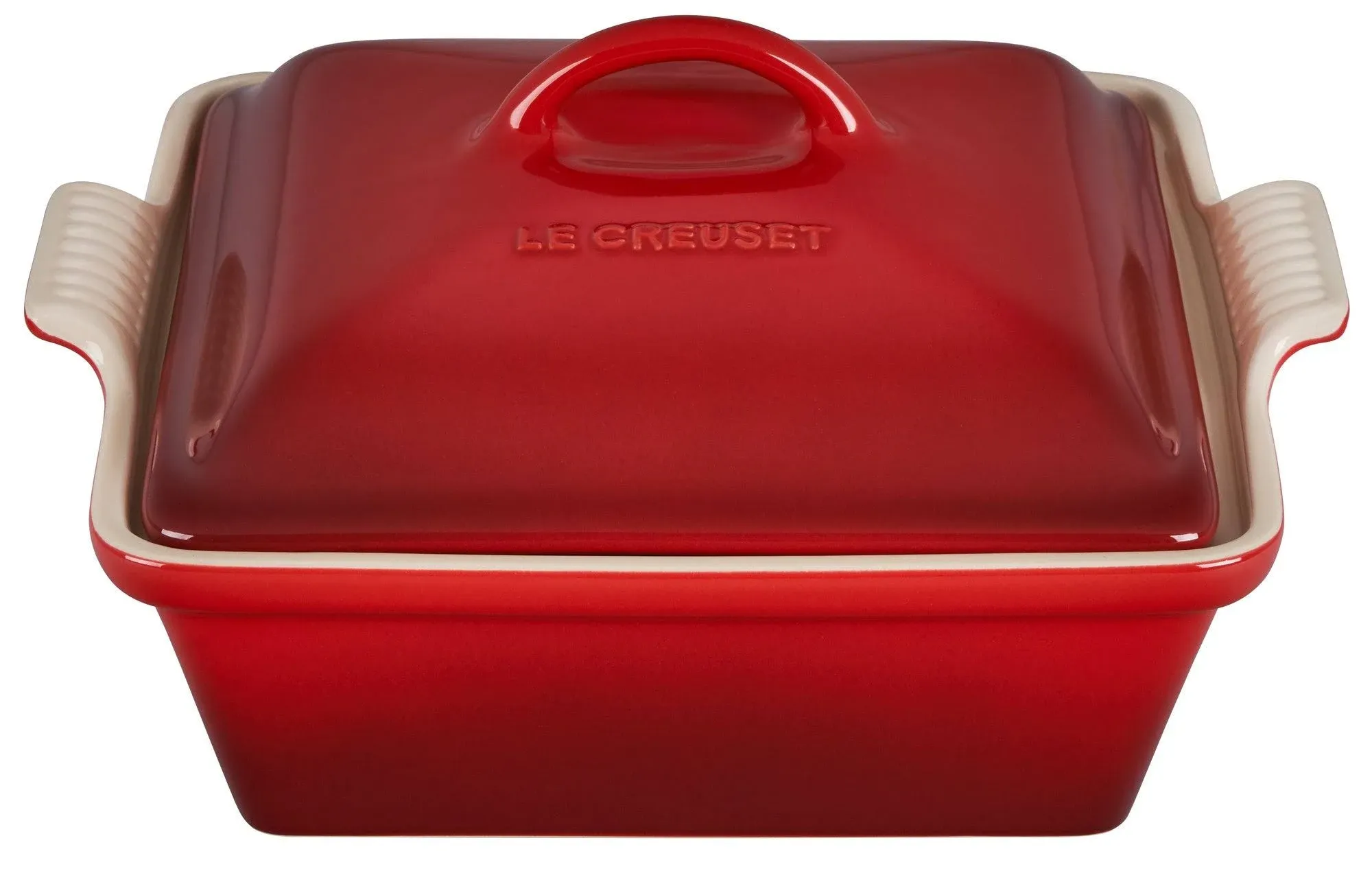 Le Creuset Heritage 2.5-Quart Stoneware Covered Square Casserole - Cerise