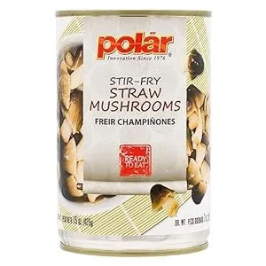 MW Polar Mushrooms, Stir Fry Straw Mushrooms, 15-Ounce (Pack of 12)