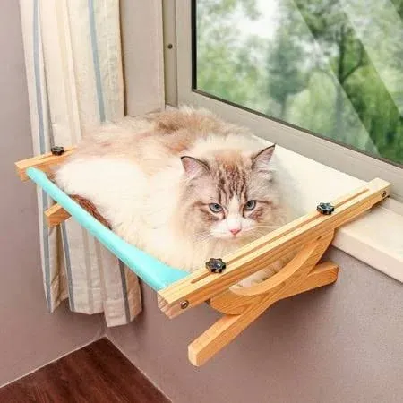 Cat Window Bed, Cat Sill Window Perch, Cat Bed Shelf for Window Sill, Cat Window Hammock Seat for Indoor Cats, Cat Perch Window