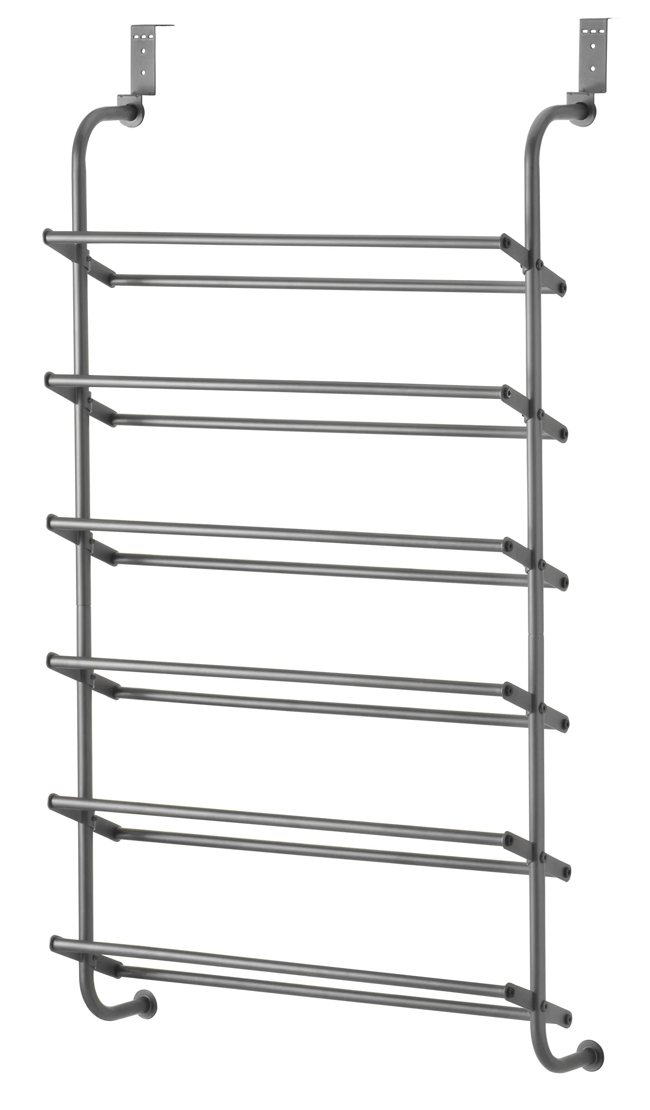 Whitmor Gunmetal Over-the-Door Shoe Rack, Gray