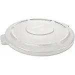 Rubbermaid Brute Flat Lid for 20-Gallon Round Containers - White