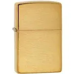 Zippo Windproof Lighter Brushed Brass Finish Classic Case