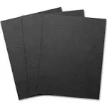 Binditek 100 Pack 250g Grain Texture Paper Binding Presentation Covers, 13 Mil, 90lb, Letter Size Binding Backs, Un-Punched, Square Corner, 8-1/2 x 11 Inches, Black, for Business Documents