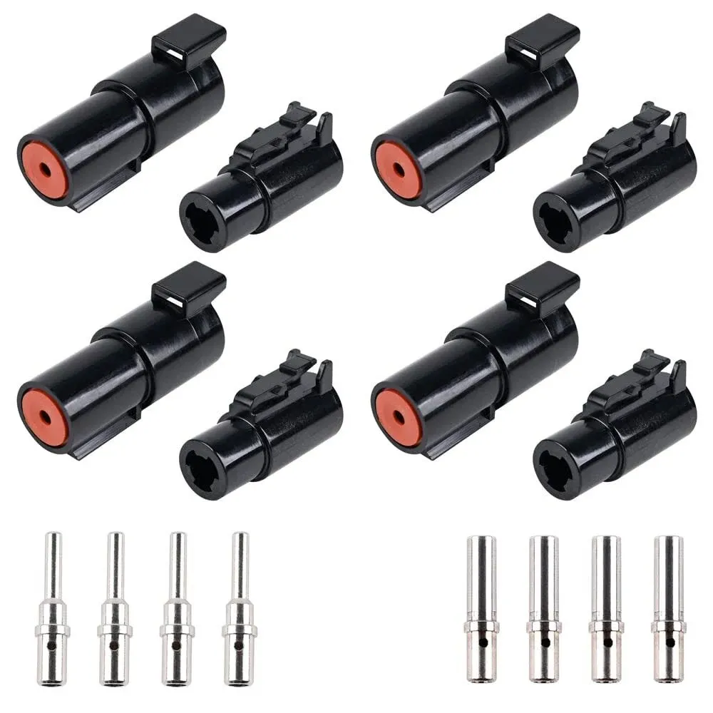 JRready ST6286 1 Pin DTHD Connector 4 Sets,IP67 Waterproof Single Terminal Connectors for Heavy-Duty Applications,Contact Size 1