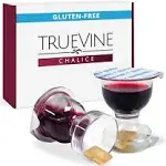 TrueVine Chalice Communion Cups and Wafer Set - Prefilled Cups with Gluten Free Unleavened Bread & Grape Juice - Carefully Packaged & Easy to Open, Ideal First Communion (100 Count)