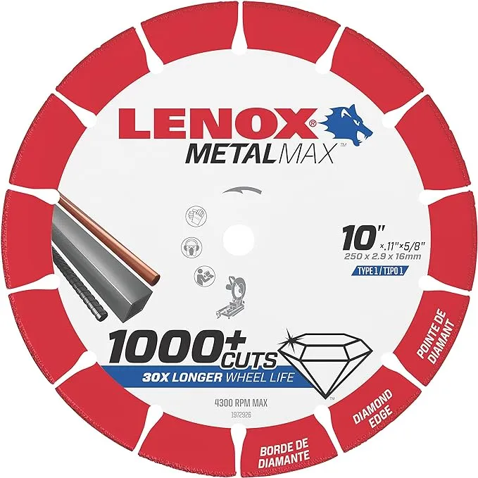 Lenox MetalMax Diamond Cutoff Wheel 1972926