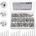 420Pcs Self Tapping Screws for Metal – 410 Stainless Steel Self Drilling Screws — 1/2" to 2" Self Tapping Sheet Metal Screws, #8#10 Phillips Wafer & Hex Washer Screws for Metals, Wood and Plastic