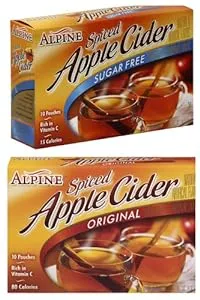 Alpine Spiced Cider Apple Bundle, 1 Original and 1 Sugar Free 10-Count Box Each