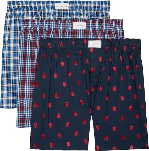 Tommy Hilfiger Men's 3-pack Cotton Classics Woven Boxers