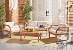 Safavieh DREN Living Set Natural & Beige - 4 Piece