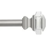 Exclusive Home 66"-120" Prism Curtain Rod - Matte Silver