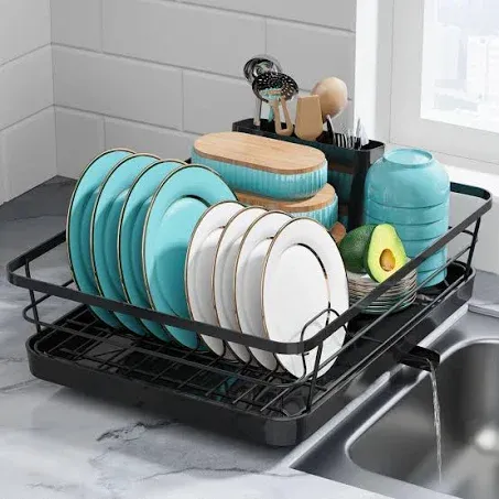 Emilyna Stainless Steel Dish Rack with Drainboard