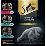 Sheba Perfect Portions Wet Cat Food Cuts in Gravy Gourmet Salmon, Signature Tuna