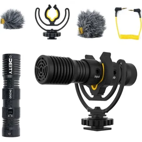 Deity V-Mic D4 DUO Dual Capsule Directional Shotgun Microphone Condenser Recording Microphone for DSLR IpadOS Computers Smartphones