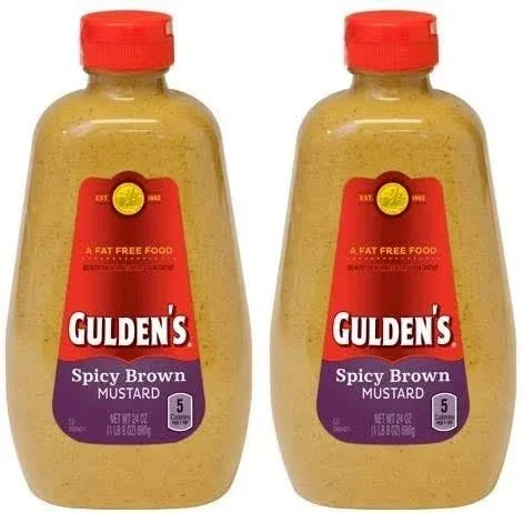 Spicy Brown Mustard, 24 oz,pack of 2 perfect for spreading on sandwiches