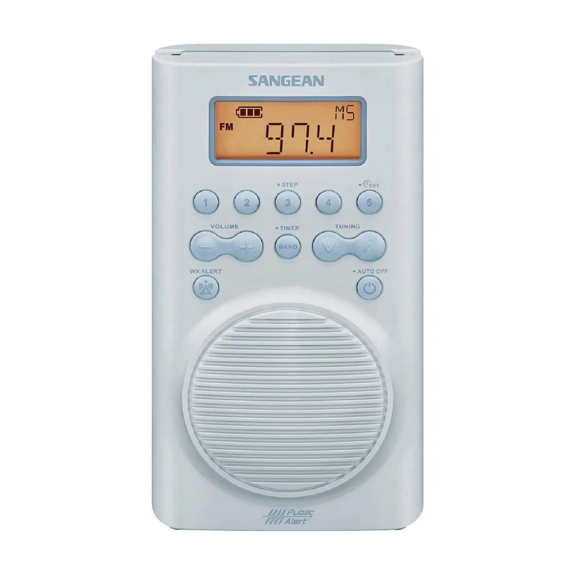 Sangean Sky Blue Waterproof Shower Radio - SG-100