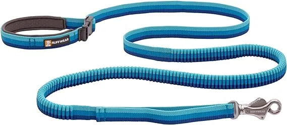 Ruffwear, Roamer Bungee Dog Leash for Running, Biking or Hiking, Can be Used Hand-Held or Hands-Free, Orion Blue, 7.3'-11'