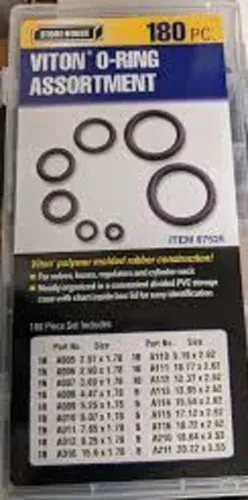 180 Piece Viton O-Ring Kit Excellent Protection High Heat Applications 