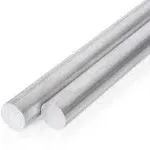 2 Pcs 1 Inch Diameter Round Aluminum Rod,Long 13" 6061 Aluminum Round Bar,T6511 Solid New Mill Stock