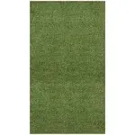 Ottomanson Waterproof 6x7 Indoor/Outdoor Artificial Grass Rug for Patio Pet Deck, 6' x 6'6 inch, Green