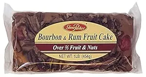 Jane Parker Fruitcake Bourbon & Rum Fruit Cake 1 Pound (16 Ounce) Loaf in a Box -Holiday Cake-Christmas Cake-The Best Fruitcake You Can Buy