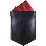 ONLVAN Pocket Square Holder Leather Slim Pocket Square Holder for Men&#039;s Suit ...