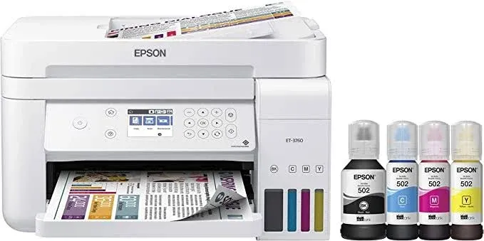 Epson EcoTank ET-3760 Wireless All in One Color Printer (Tested)