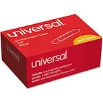 Universal Paper Clips, Jumbo, Silver, 100-box