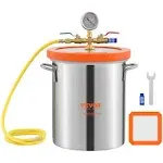 VEVOR 3 Gallon Vacuum Chamber, Upgraded Tempered Glass Lid Vacuum Degassing Chamber, 304 Stainless Steel Chamber, for Stabilizing Wood, Resin