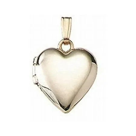 Picturesongold.com Solid 14K Yellow Gold Small Heart Locket - 1/2 inch x 1/2 inch Solid 14K Yellow Gold, Women's, Size: One Size