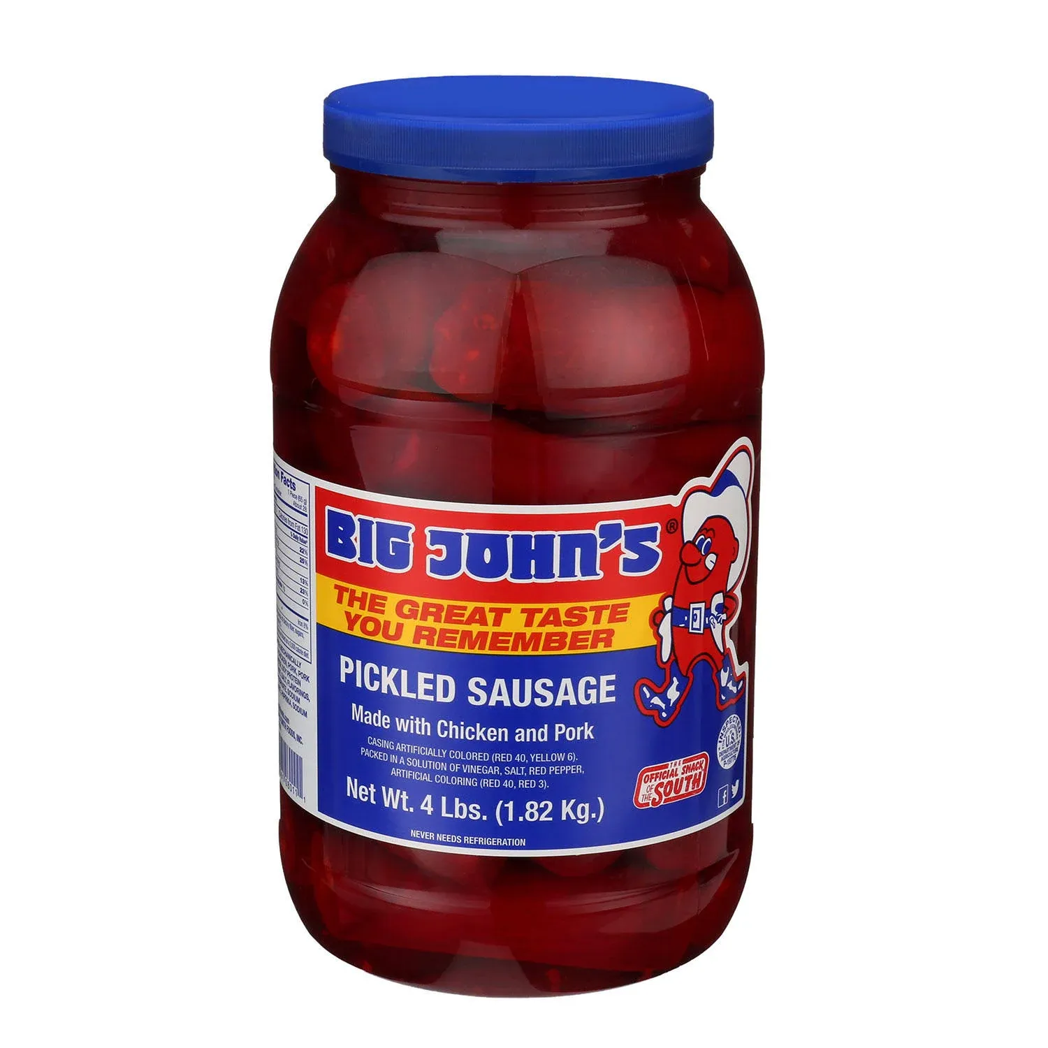 Big John&#039;s Ready To Eat Red Hots Pickled Sausage 32oz Jar Simple and Convenient