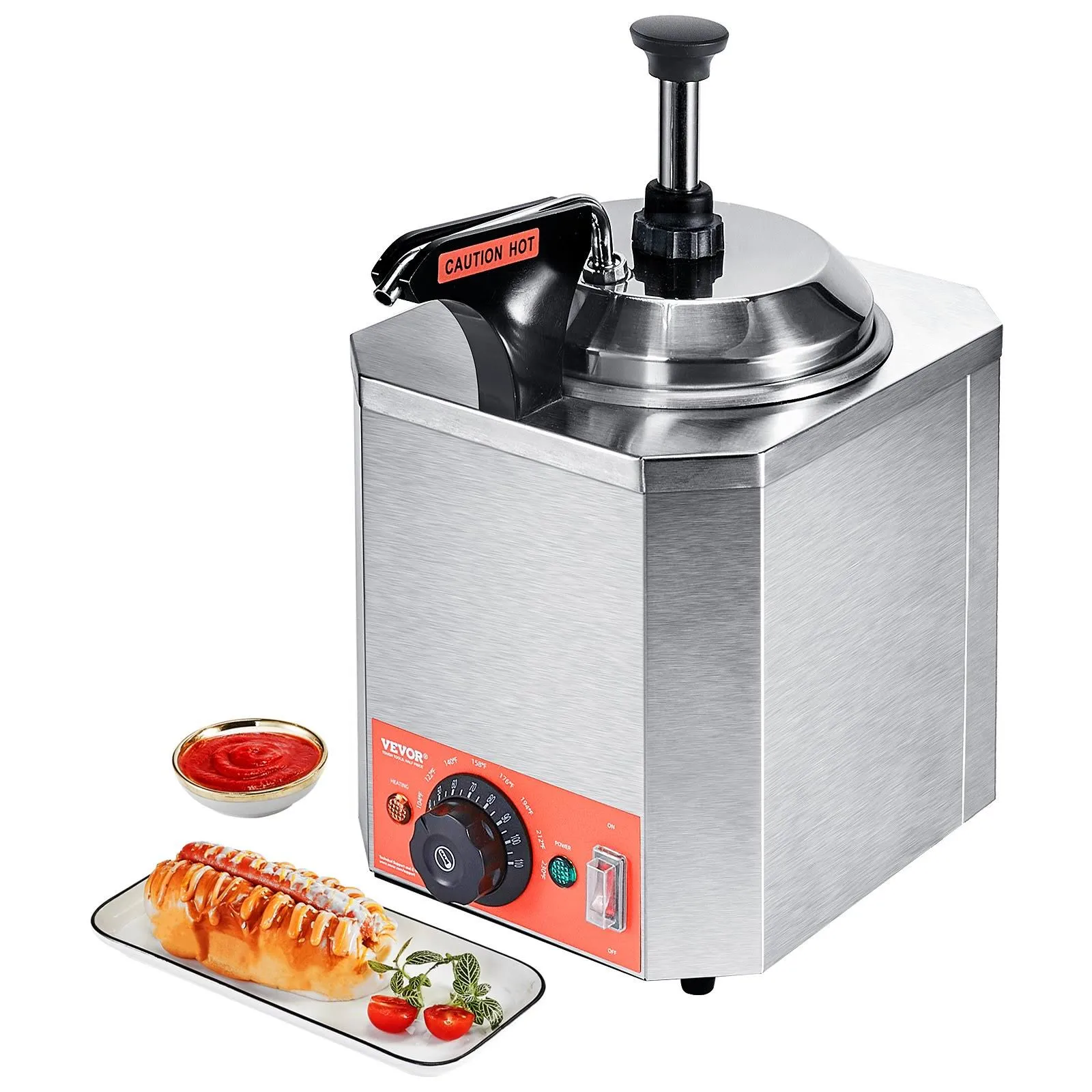 VEVOR 2.3 qt. Electric Cheese Dispenser with Pump