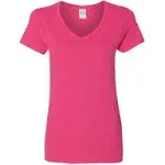 Gildan® Ladies Heavy Cotton™ 100% Cotton V-Neck T-Shirt. 5V00L