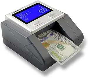 AccuBANKER D585 Multi-Scanix Counterfeit Currency Detector, Multi-Orientation Feeding System, Banknote Verification, Multi-Currency Detection (USD, EUR, GBP), Visual and Audible Alerts