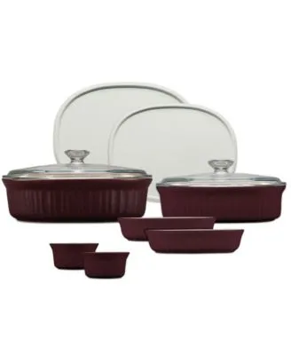 Corningware 10-Piece Bakeware Set (French Colors) | Cabernet