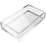 Clear Acrylic Tray Bathroom Hand Towel Tray Paper Guest Towel Holder Vanity Tray