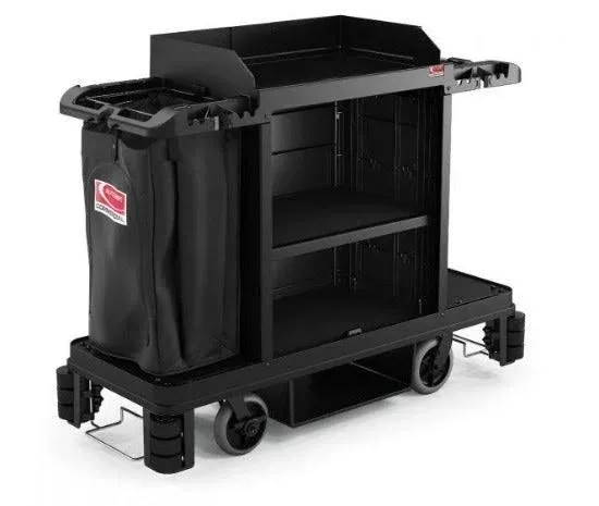 Suncast Commercial HKC2000 Premium Housekeeping Cart | Black