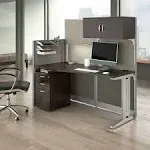 Bush Business Furniture Office in An Hour Straight Workstation with Storage