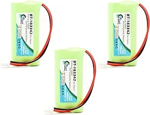 3 Pack - Replacement for AT&T EL52313 Battery - Compatible with AT&T Cordless Phone Battery (700mAh 2.4V NI-MH)