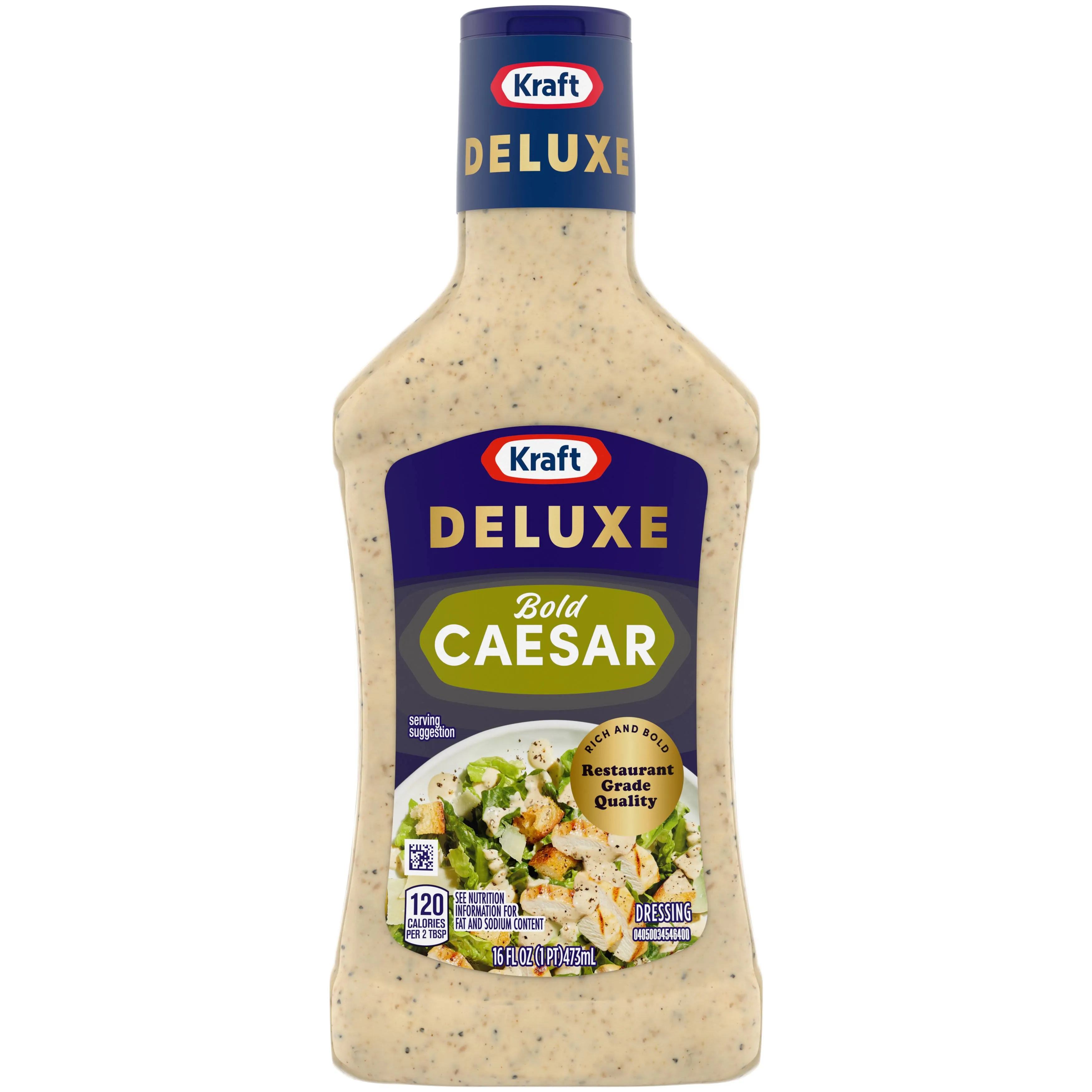 Kraft Deluxe Bold Caesar Salad Dressing (16 oz Bottle)