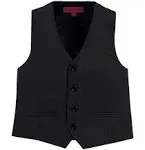 Gioberti Boy's 4 Button Formal Suit Vest, Black, Size 5