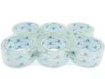 BOMEI PACK Crystal Clear Packing Tape, Packaging Tape Refill Rolls, 6 Rolls 2Mil x1.88 60 Yards for Sealing, Moving, Shipping, Office&Storage