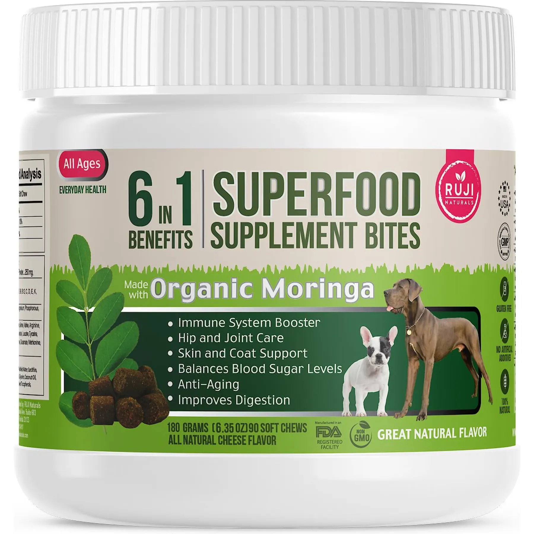 Ruji Naturals 6x1 Multivitamin Superfood Dog Supplement