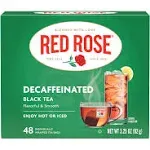 Red Rose Decaffeinated Black Tea - 48 Bags