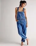 Tasdouyy Cargo Jean Overalls for Women Wide Leg Bib Utility Stretchy Denim Jumpsuit Overall Loose 90s Trendy