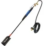 Flame King Propane Torch Kit Heavy Duty Weed Burner, 500,000 BTU with Flint Striker, with 10-ft Hose Regulator Assembly